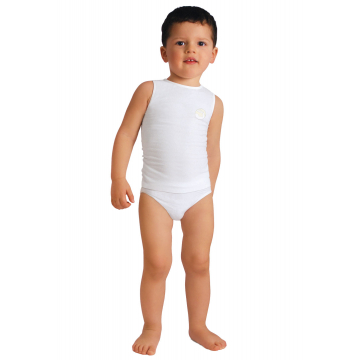 Milk fibre boys & girls vest - one size 6-36 months