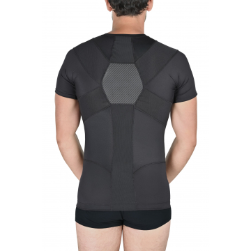 Herren Halbarm Haltungshirt mit Reißverschluss 