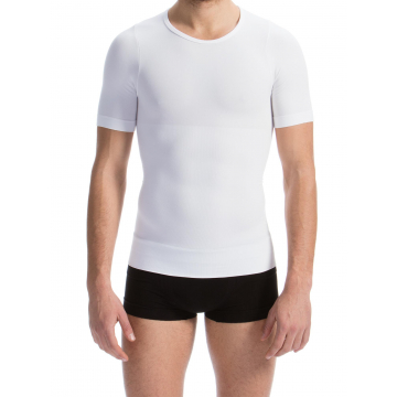 Men's short sleeve tummy control body shaping T-shirt
