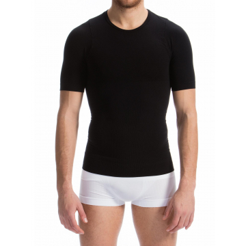 Men's short sleeve tummy control body shaping T-shirt