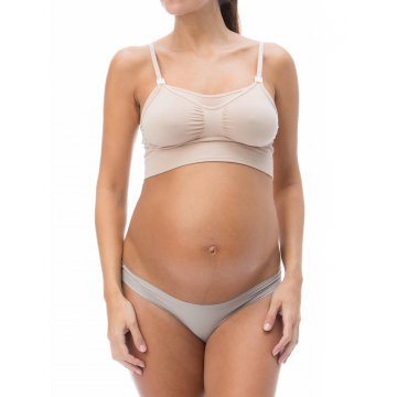 Nursing bra with drop-down cups and adjustable straps