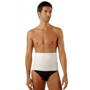 Ceinture thermique unisexe en laine et coton - Hauteur 22 cm