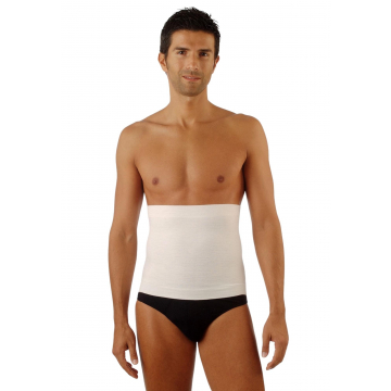 Ceinture thermique unisexe en laine et coton - Hauteur 27 cm