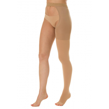 Mono collant SINISTRO compressione graduata punta aperta classe 1 - K1 - 15-21 mmHg - Linea Medicale