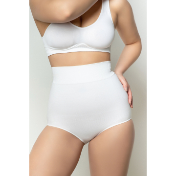 Cotton high-waisted shaping control knickers - tummy control underwear