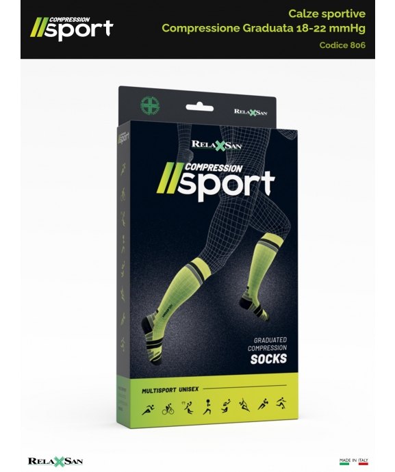 Paire De Bas De Contention De Sport – Homme Et Femme, Couleur Marine, En Nylon, Neufs