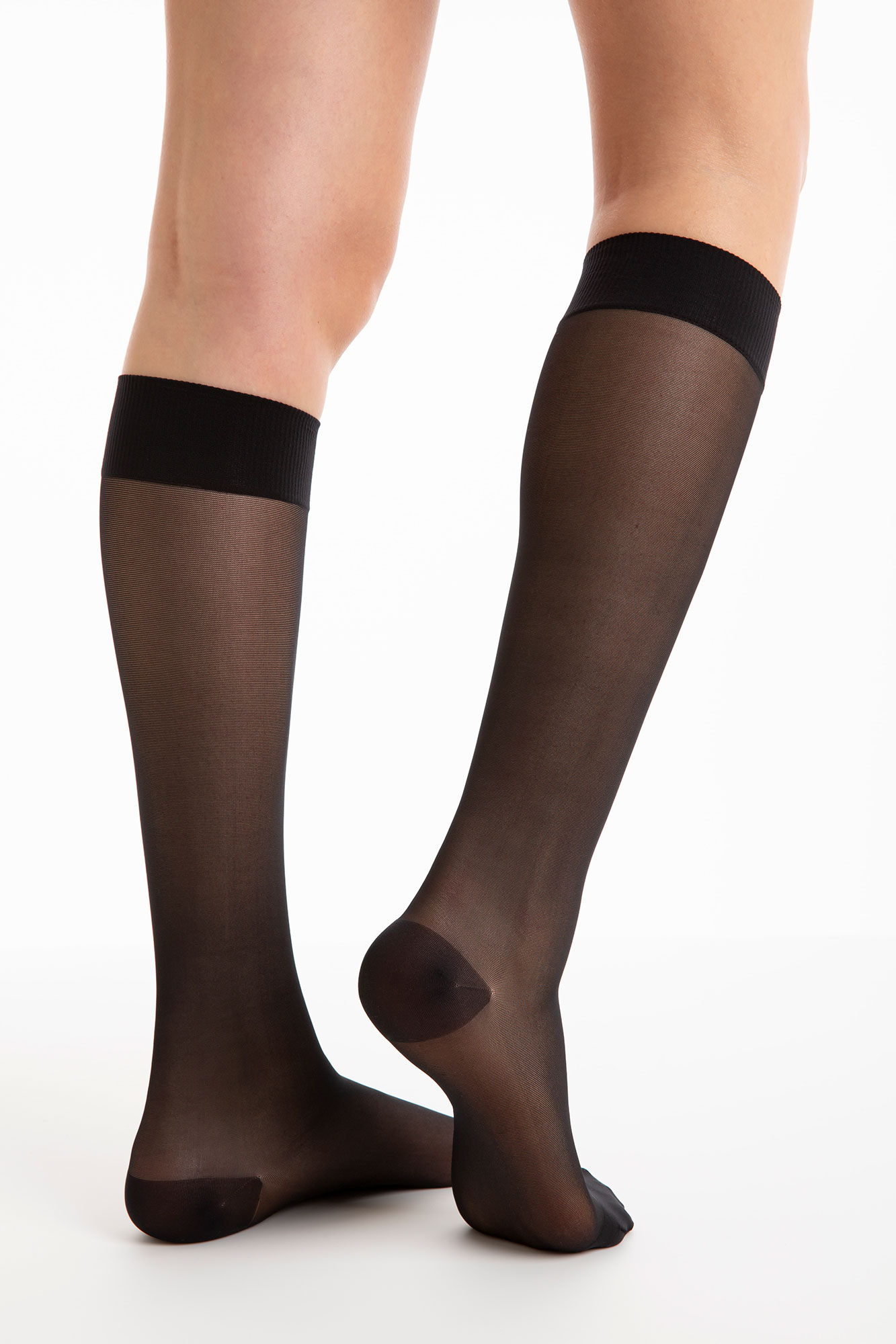 40 denier multifiber light support knee high socks 8-11 mmHg