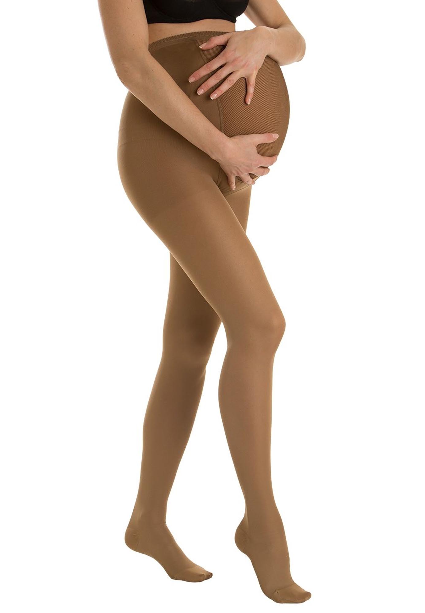 140 denier microfiber adjustable moderate support maternity tights